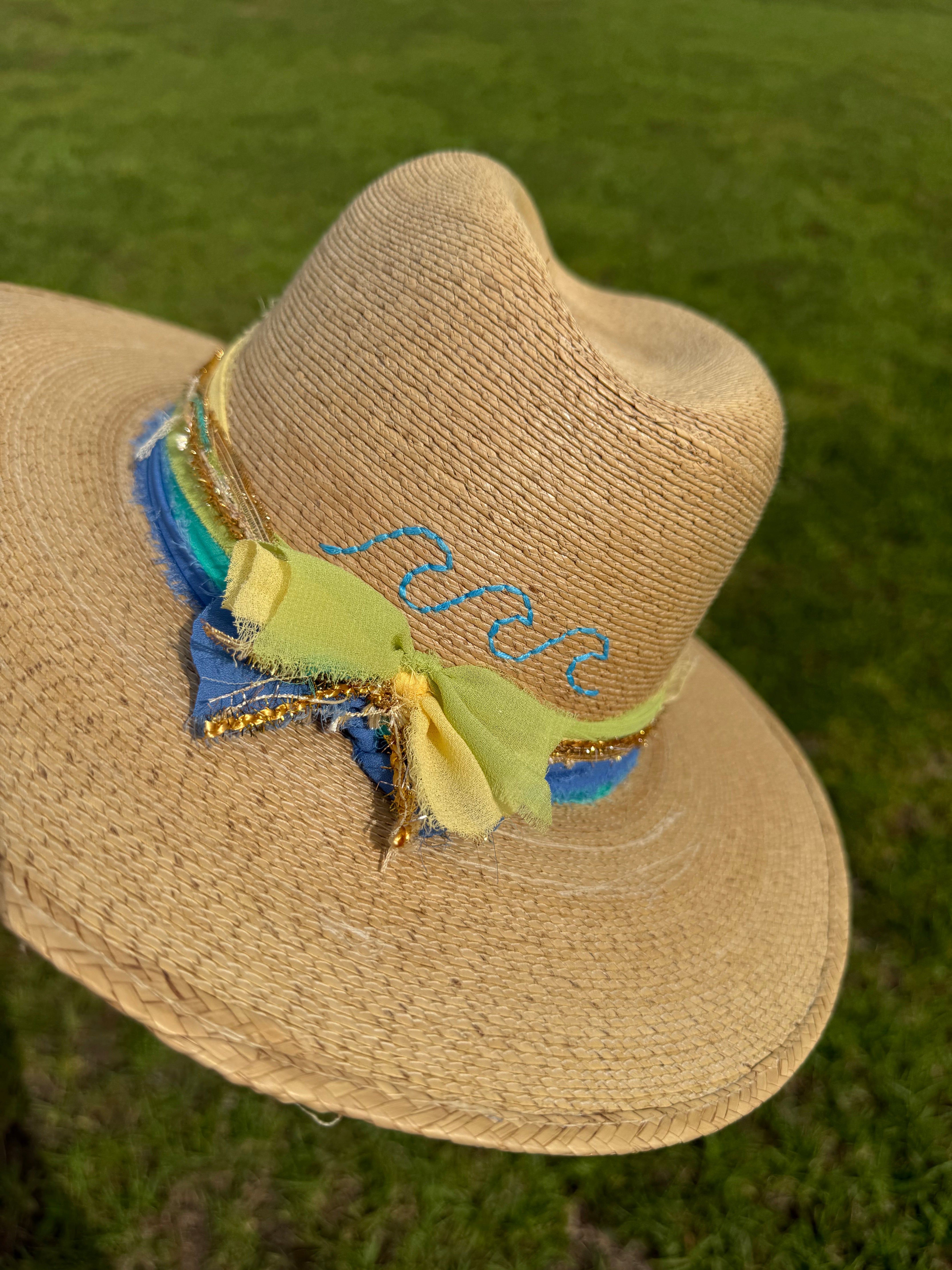 Beach Wave Embroidered Hat