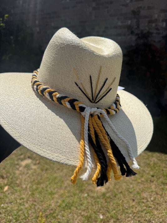 Ivory Signature Black & Gold Braid with Beading