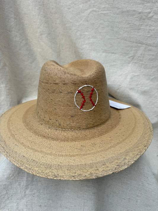 Tan Signature Blank Baseball Embroidery