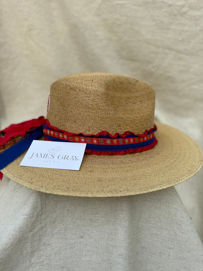 Tan Signature Red, White + Blue Baseball Embroidered Hat