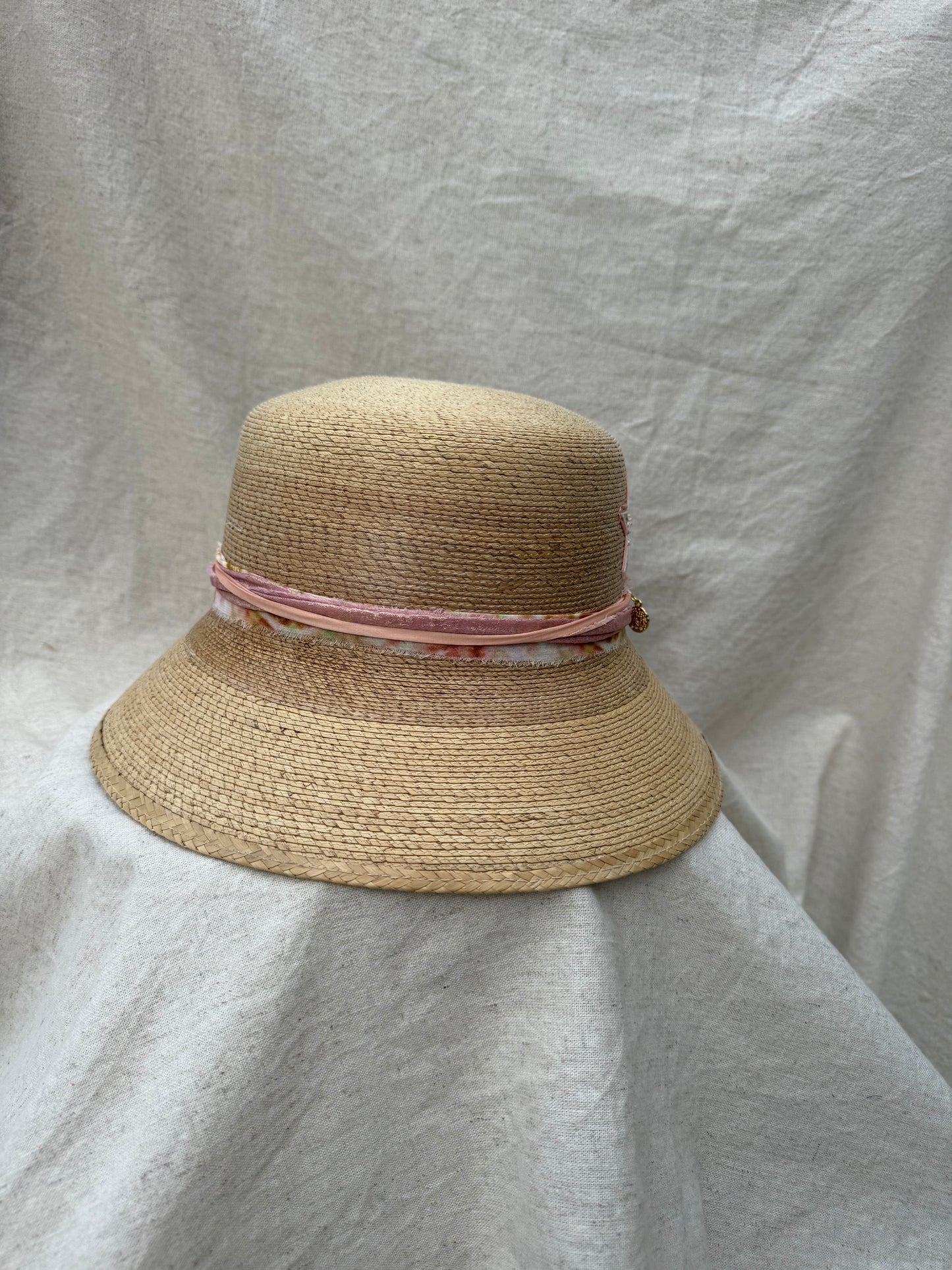 Bucket Hat with Light Pink Starfish Embroidery