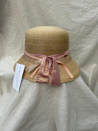 Bucket Hat with Light Pink Starfish Embroidery