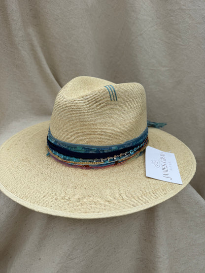 Ivory signature with Blue Fish Embroidery