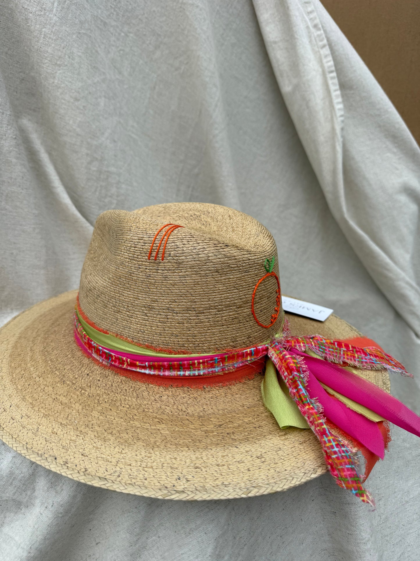 Tan Signature with Orange Embroidery