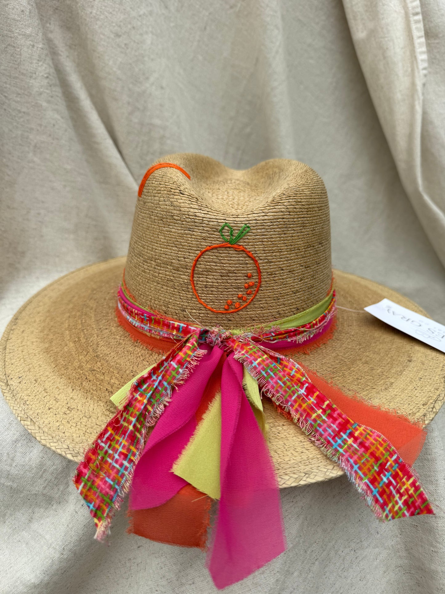 Tan Signature with Orange Embroidery