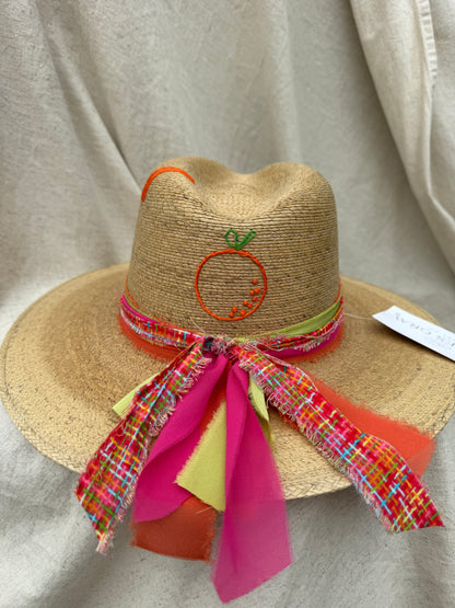 Tan Signature with Orange Embroidery