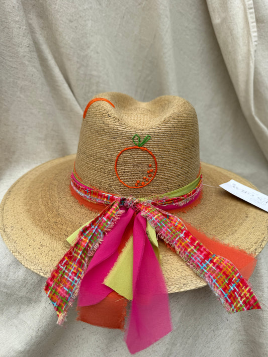 Tan Signature with Orange Embroidery