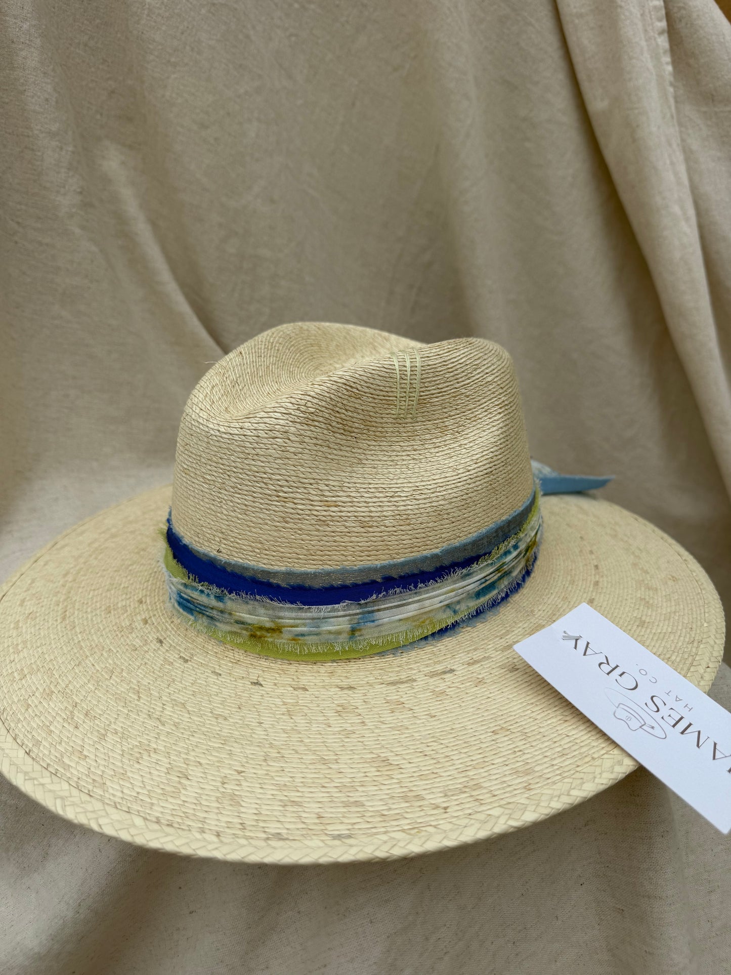 Ivory Signature with Blue Sailboat Embroidery