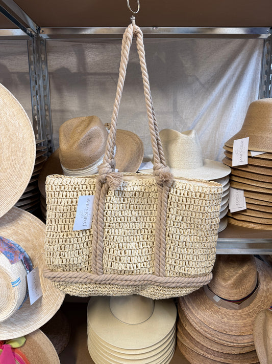 Rope Handle Straw Tote