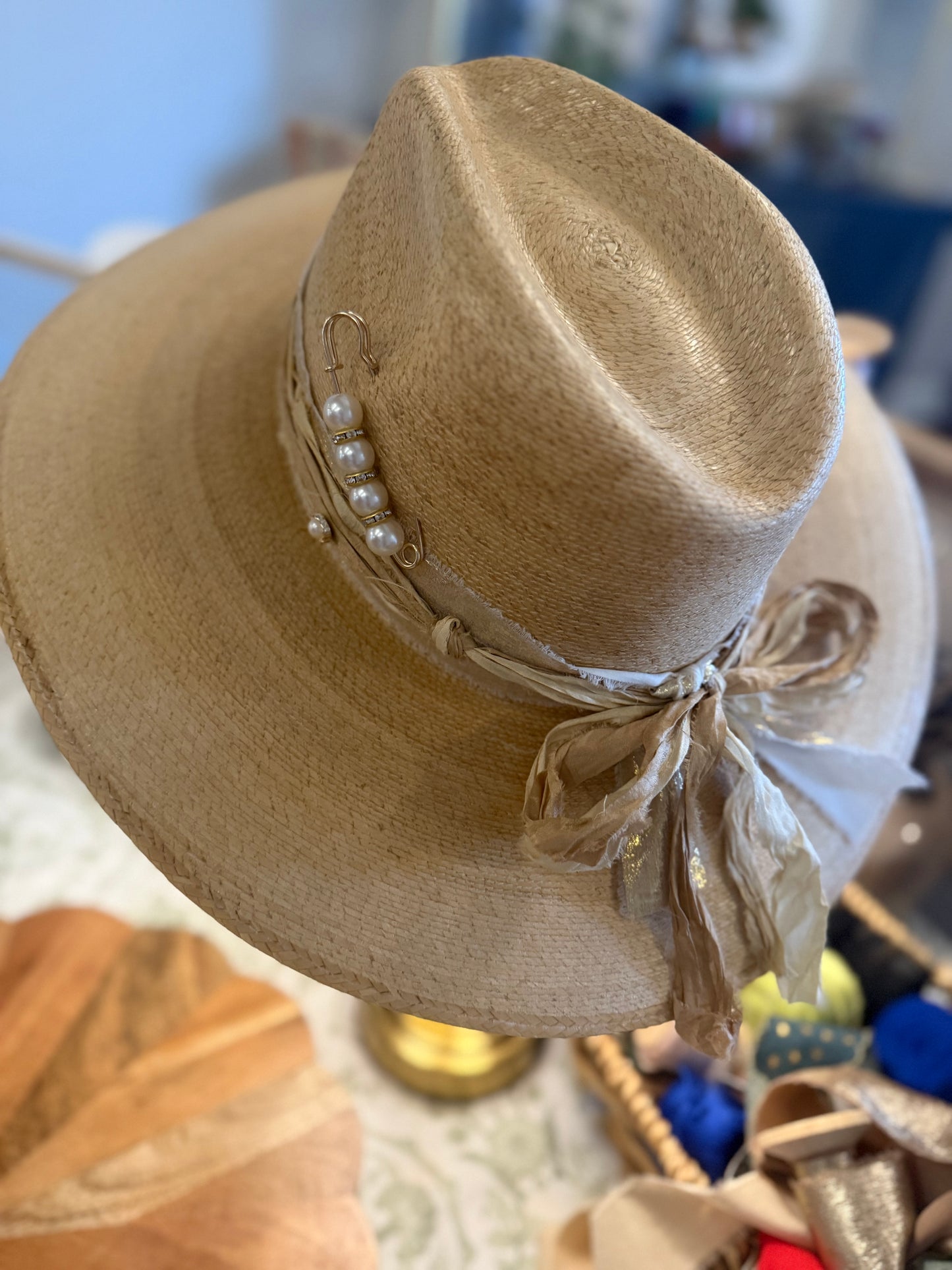 The JG Signature Palm Lacquer Hat